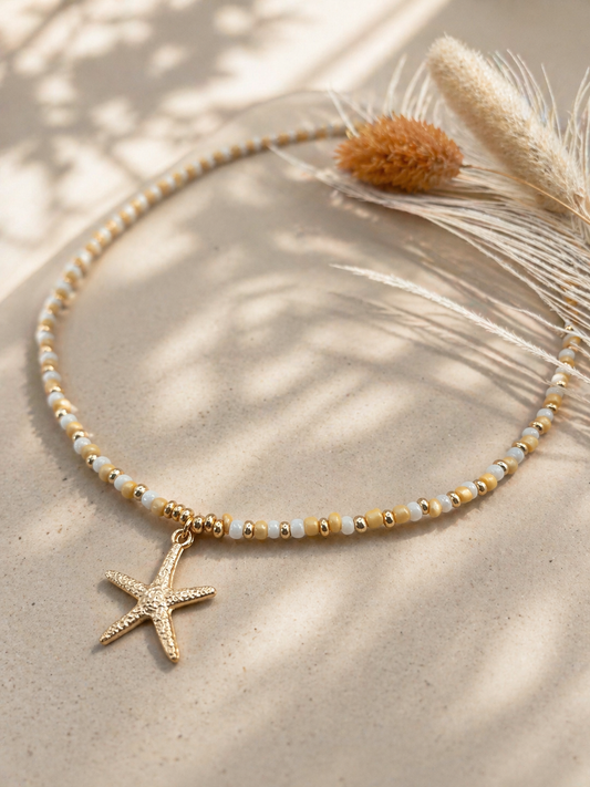 Laatste item🔥 - Zomerse ketting met zeester – 47 cm – beach vibe