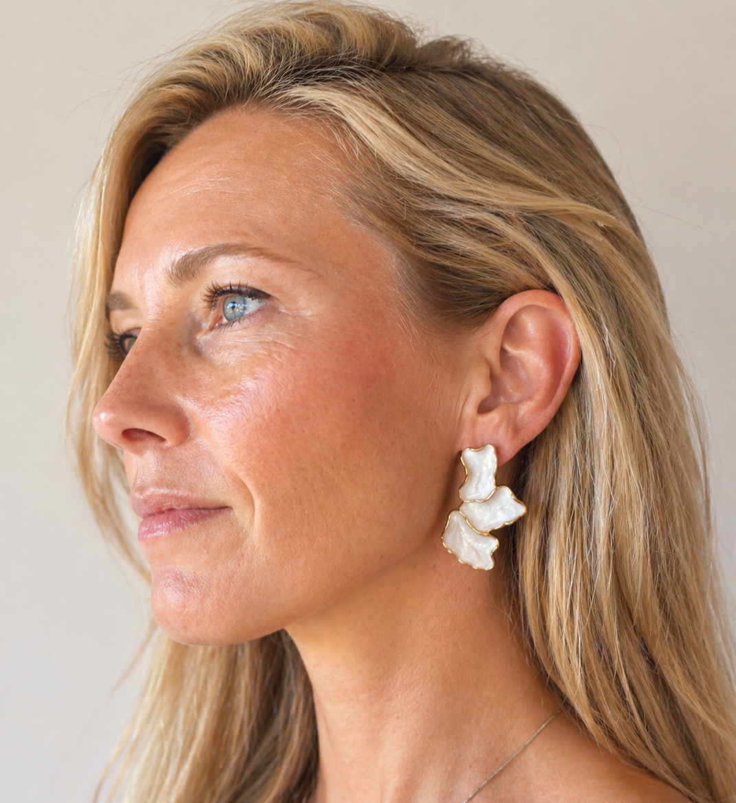 Statement oorbellen – Zacht Roze & Goud 🌸