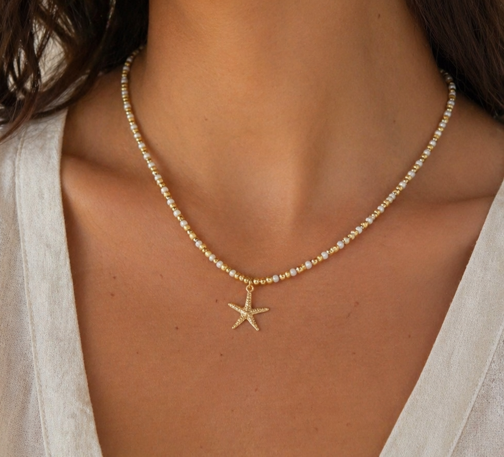 Laatste item🔥 - Zomerse ketting met zeester – 47 cm – beach vibe